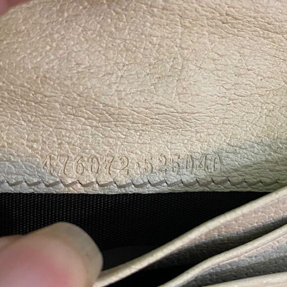 Gucci Bee Cream Queen Margaret GG Leather Folding Wallet - Picture 9 of 10